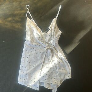 White polka dot jumper ( shorts) - hardly worn maybe once